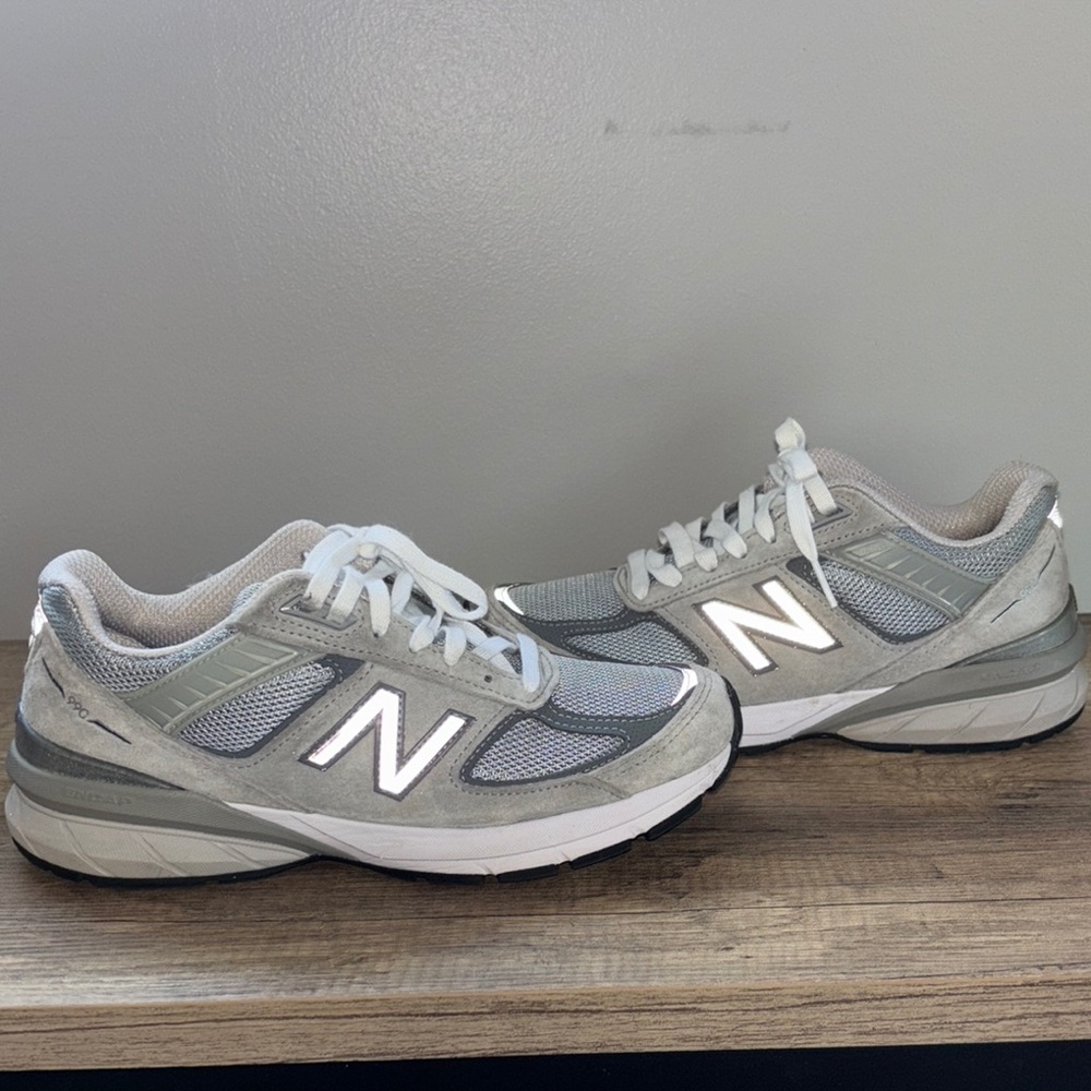 New Balance Gray and White Athletic Shoes